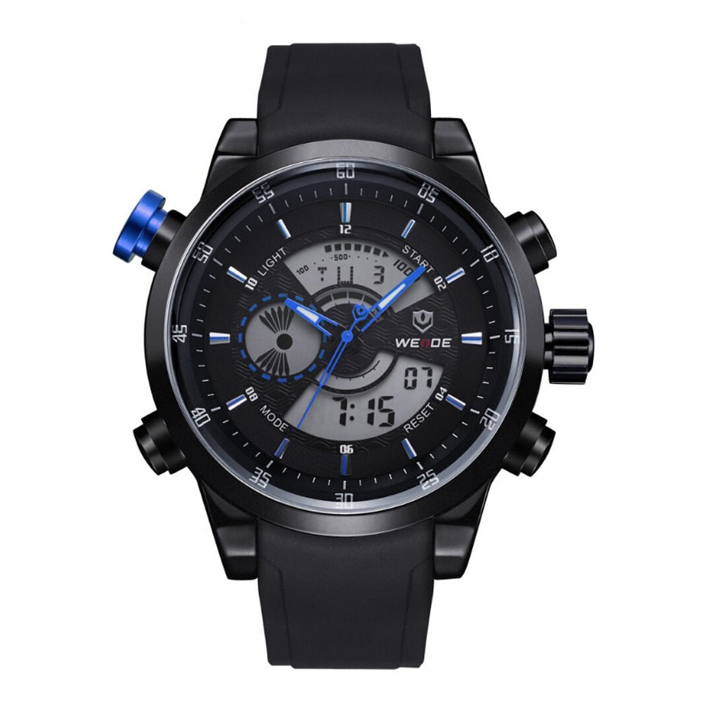 Relógio Masculino Weide AnaDigi WH-3401 - Preto e Azul