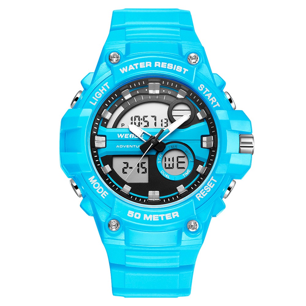 Relógio Masculino Weide AnaDigi WA3J8010 - Azul Claro