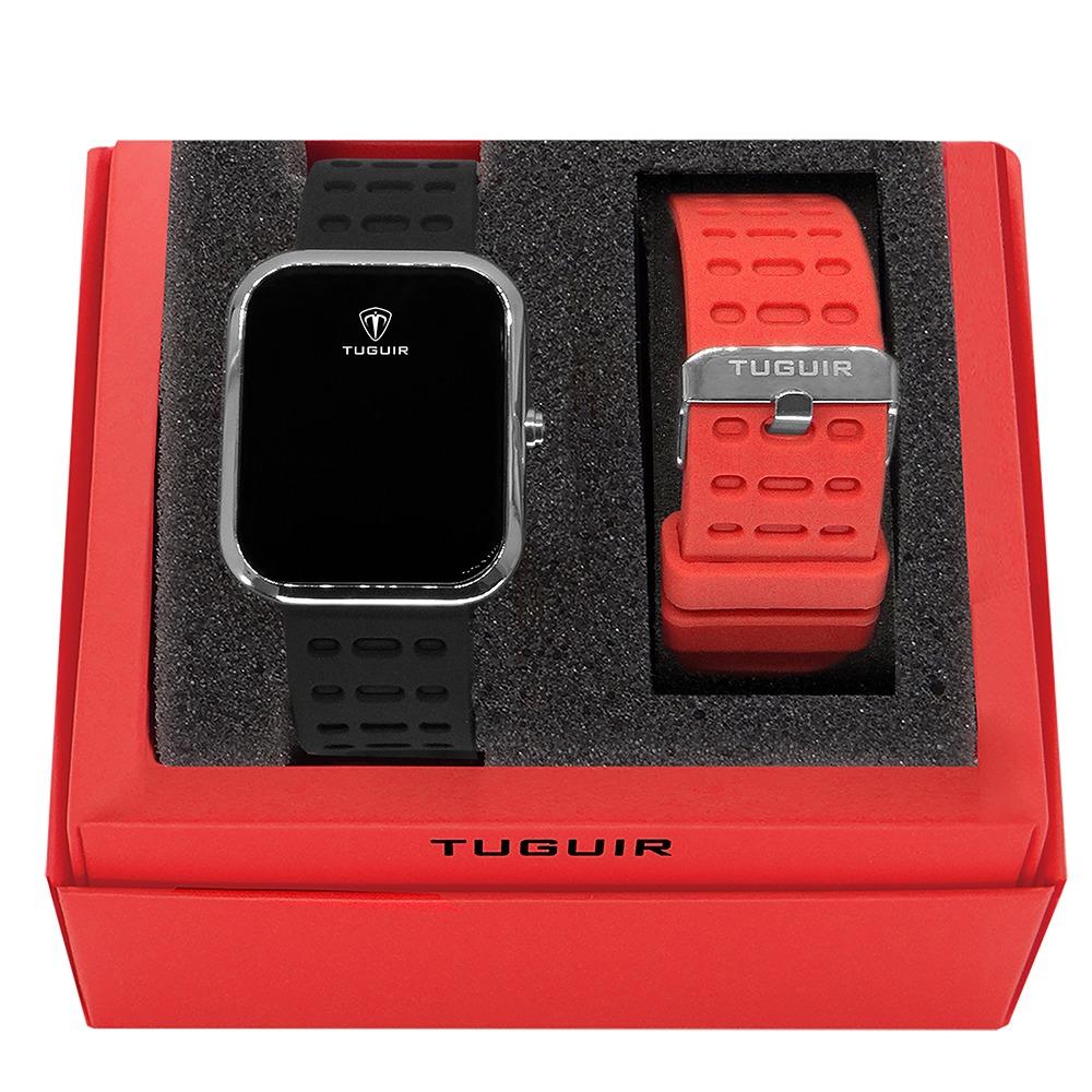 Kit Relógio e Pulseira Unissex Tuguir Digital TG110 - Preto